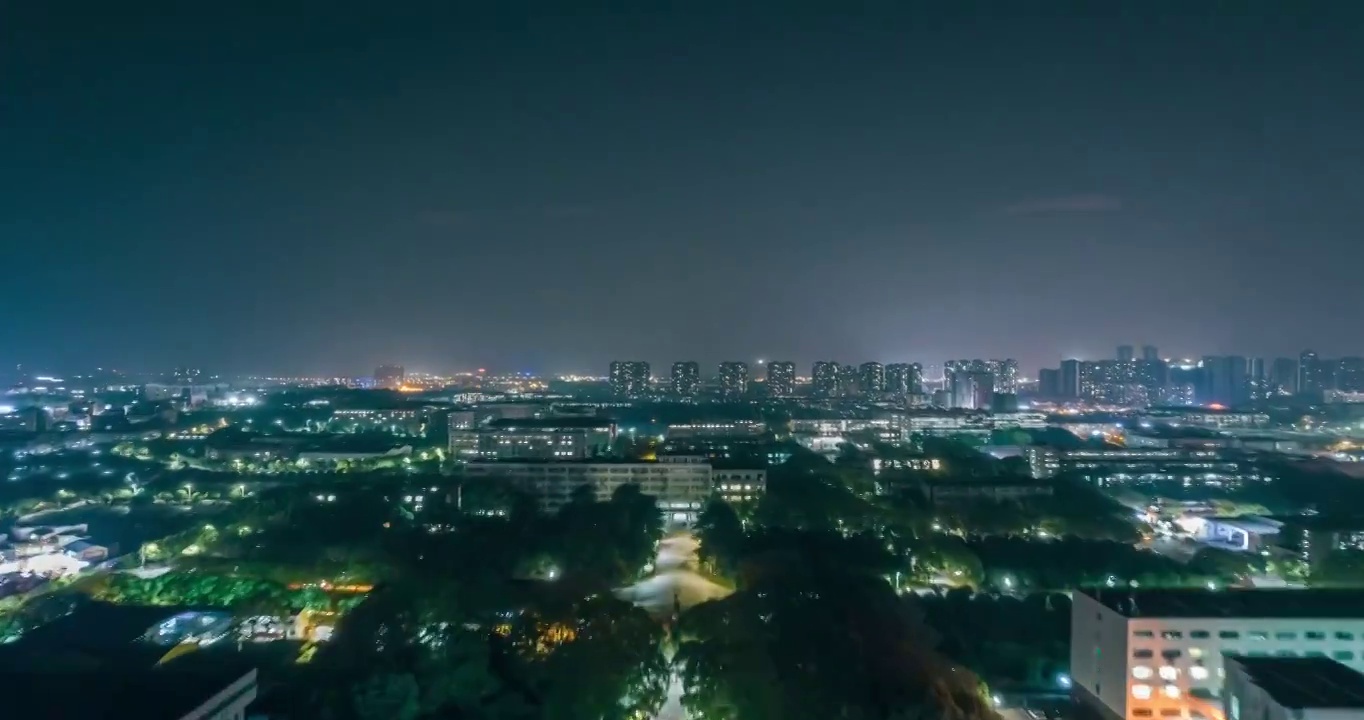 湖南科技大学，夜景，湘潭视频素材