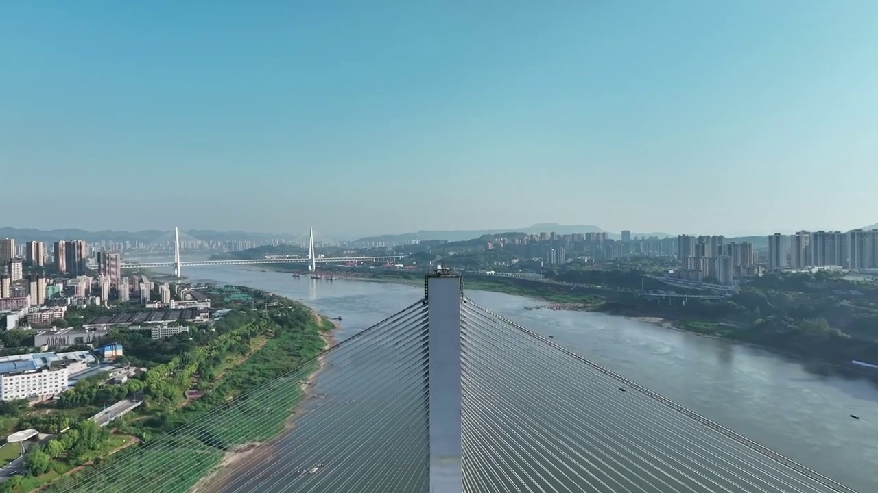 重庆马桑溪大桥航拍视频素材