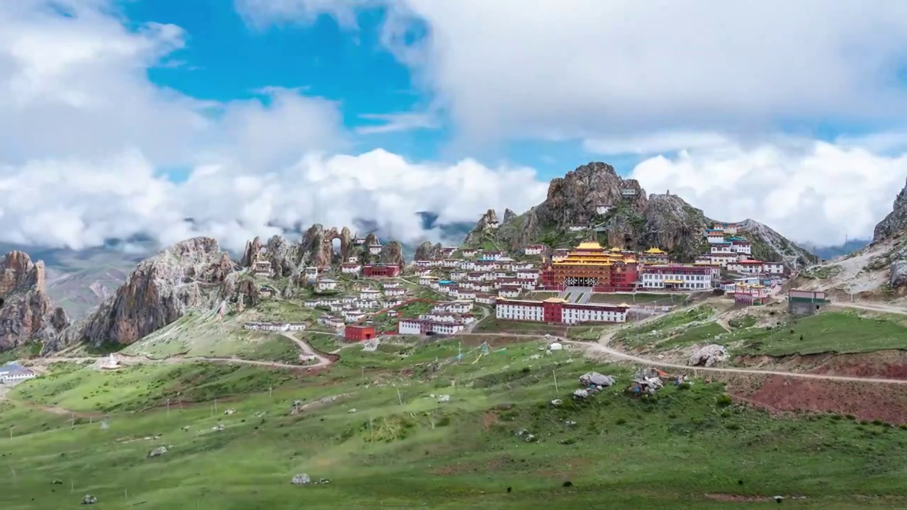 西藏小众景点孜珠寺延时视频素材