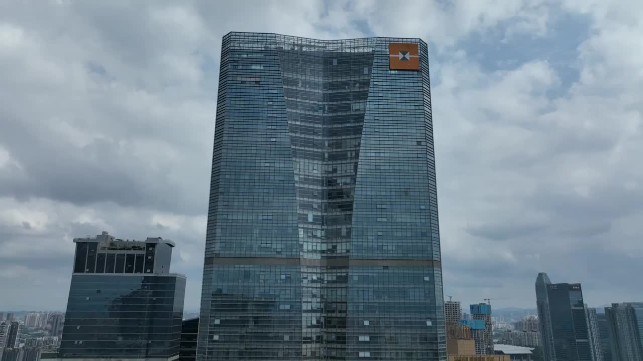 广东省惠州市第一高楼地标佳兆业中心商圈航拍视频下载