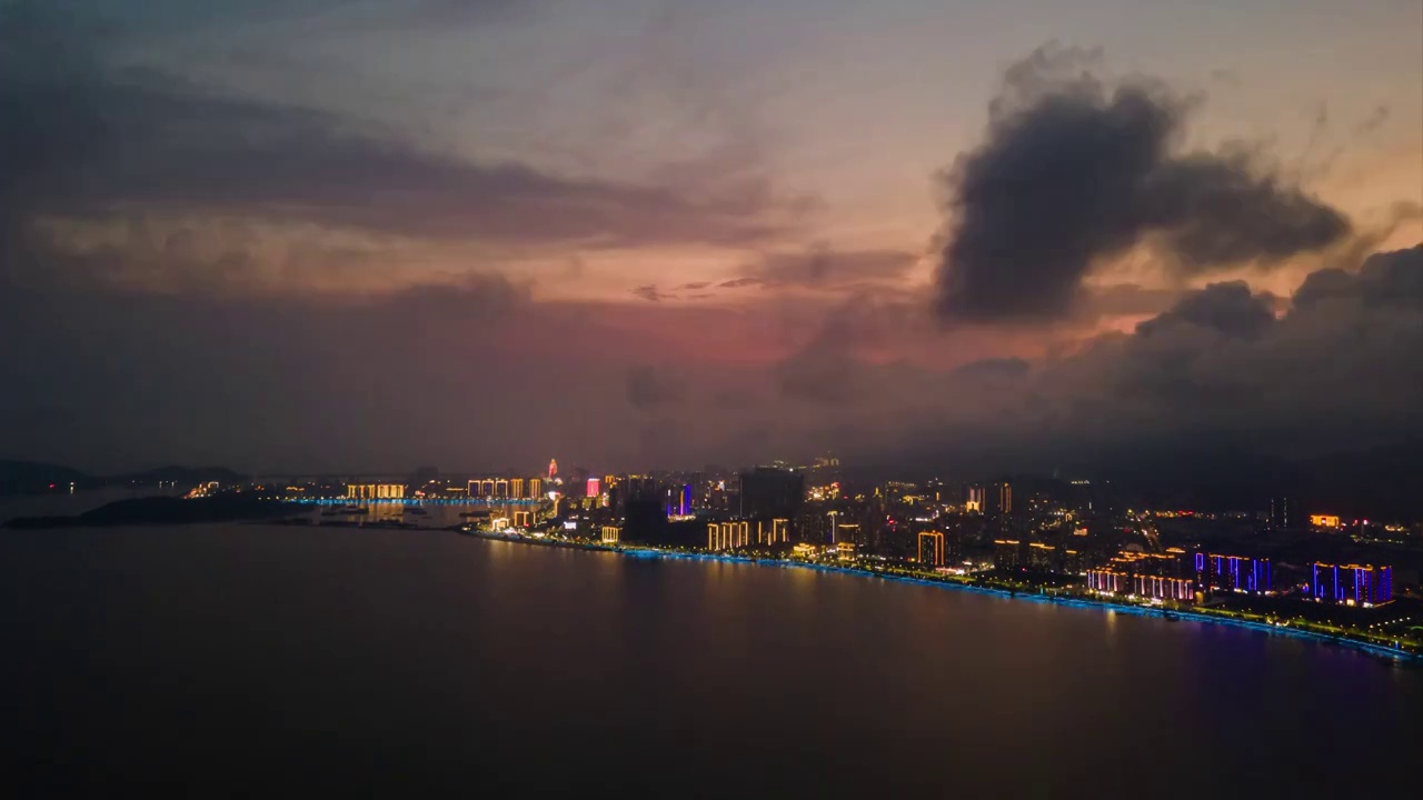 城市天空夜景延时视频素材