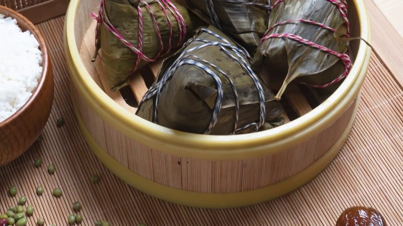 端午节粽子美食平移镜头视频素材