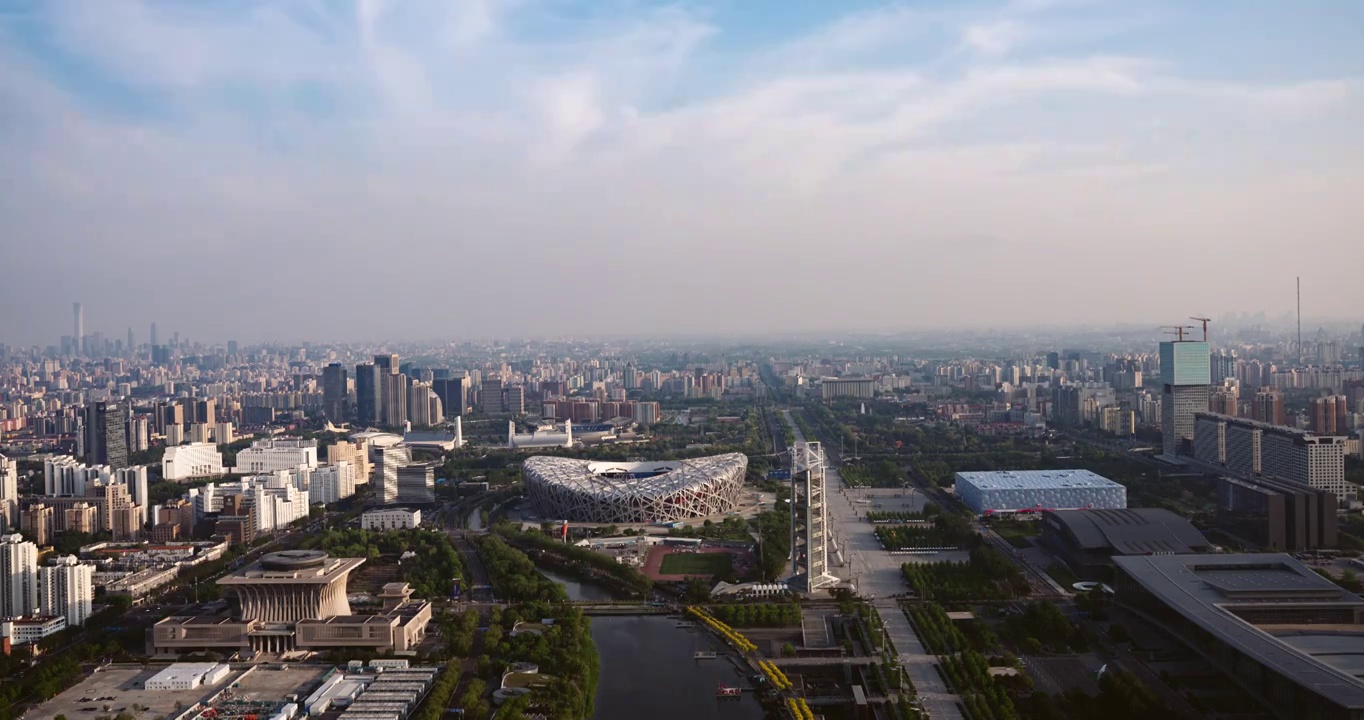 北京8k高空延时 奥林匹克塔 鸟巢 水立方视频素材