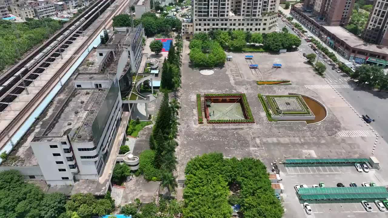 广东省惠州市惠城区惠州西站航拍视频下载