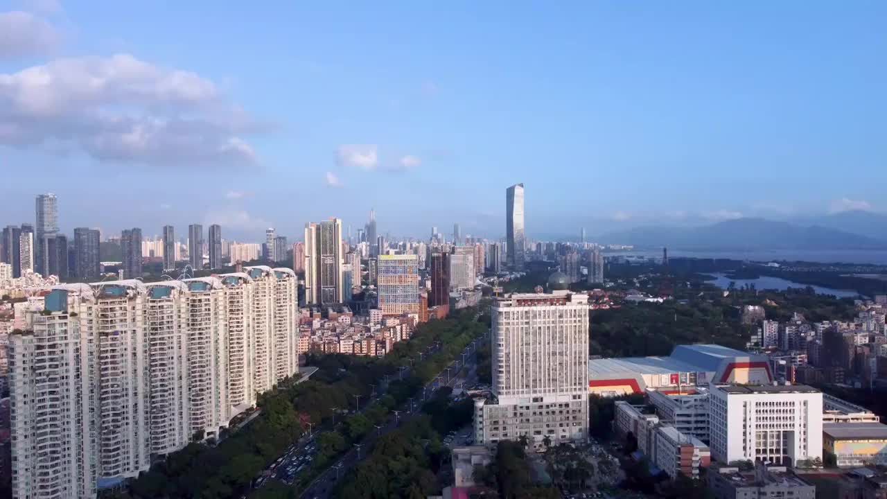 中国深圳白石洲4K航拍视频素材