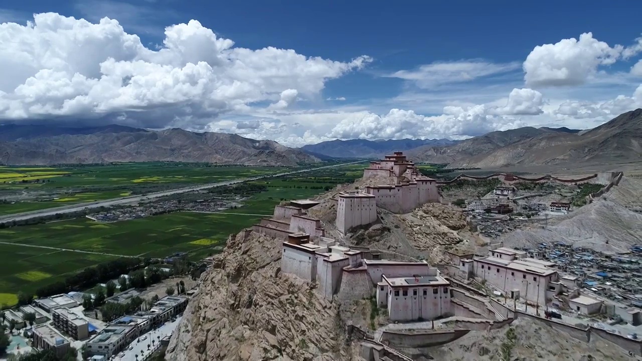西藏江孜古堡视频下载