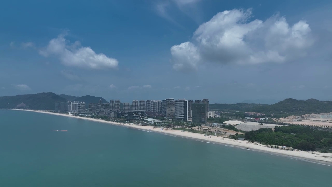 海滩沙滩海浪海边海水海岛视频素材