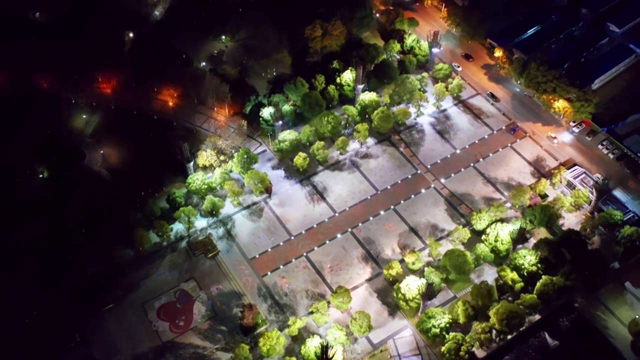江苏 无锡 地标 太湖广场 夜景 航拍视频 4K视频下载