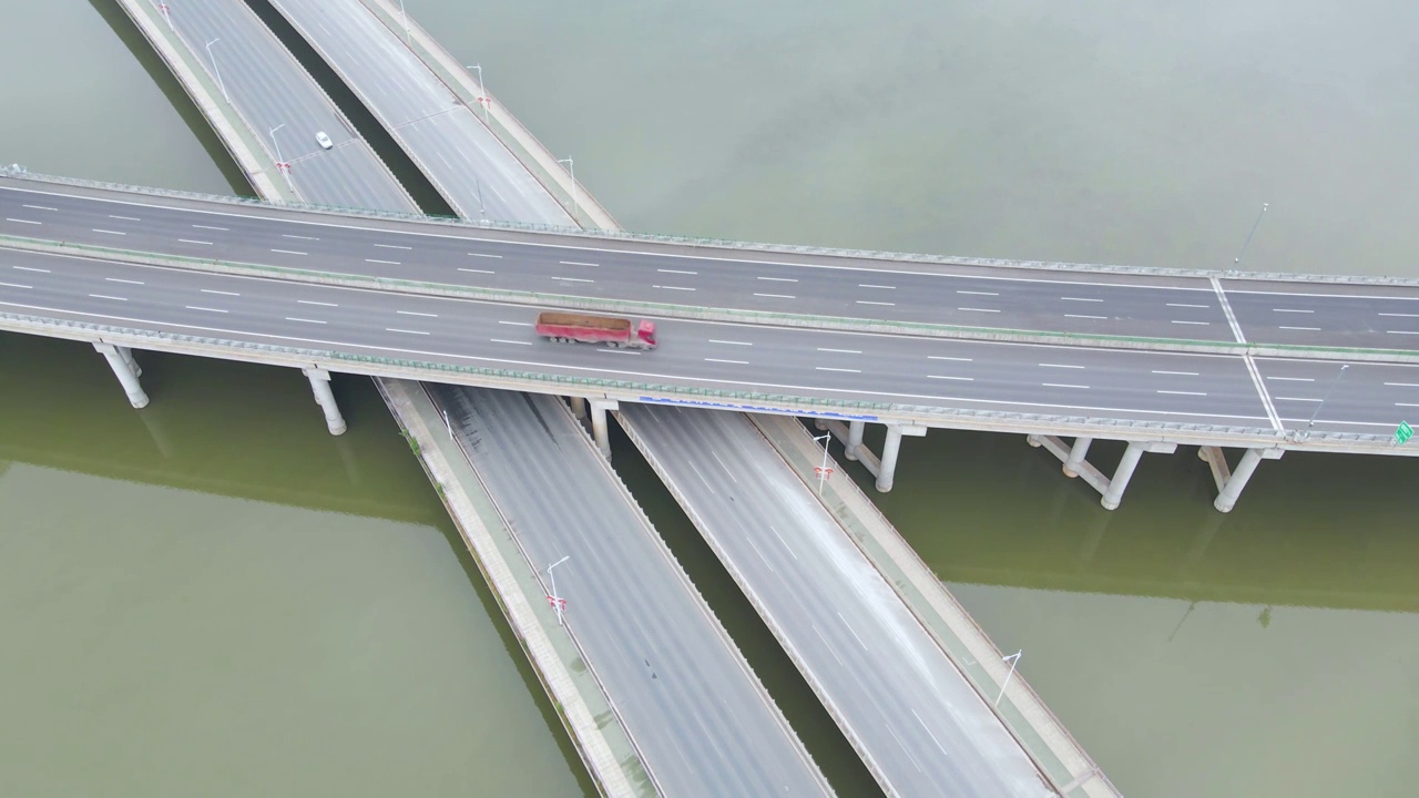 鄂州市五四湖大桥视频素材