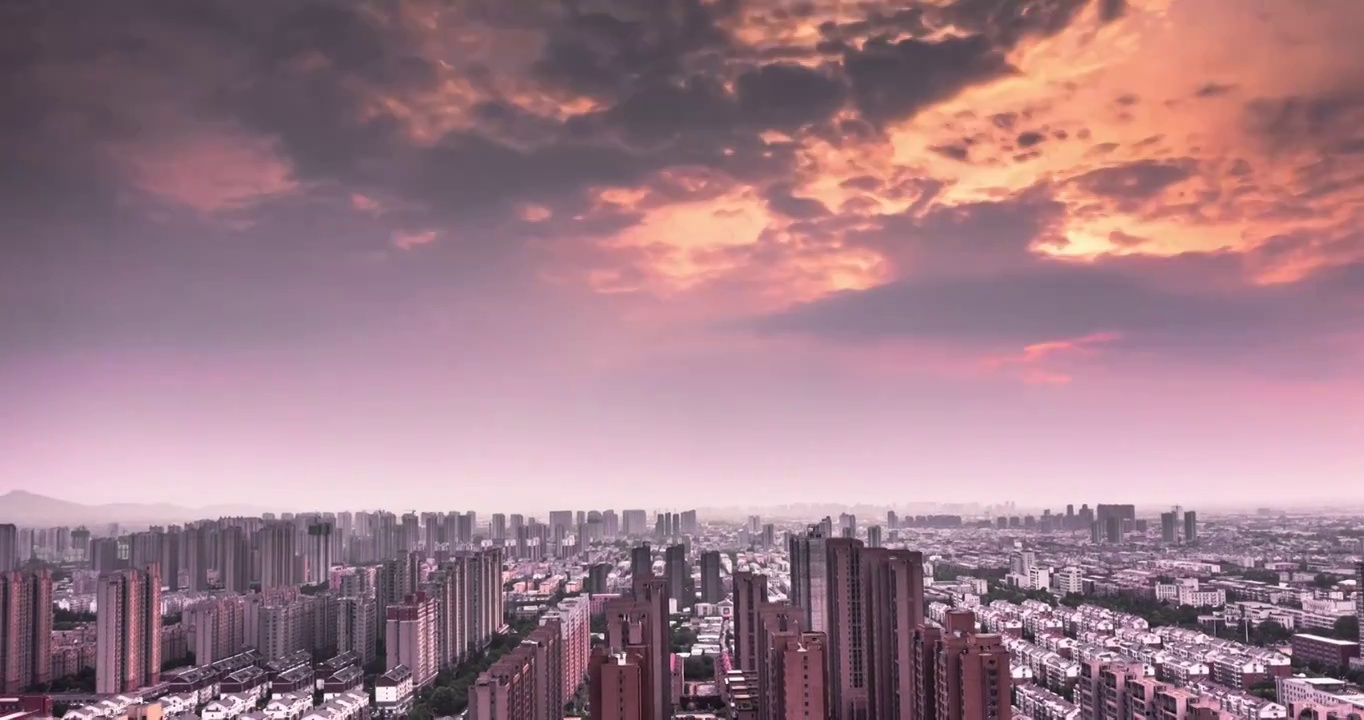 郑州 城市日落视频素材