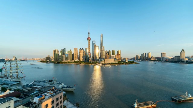 上海城市风光延时4k视频视频素材