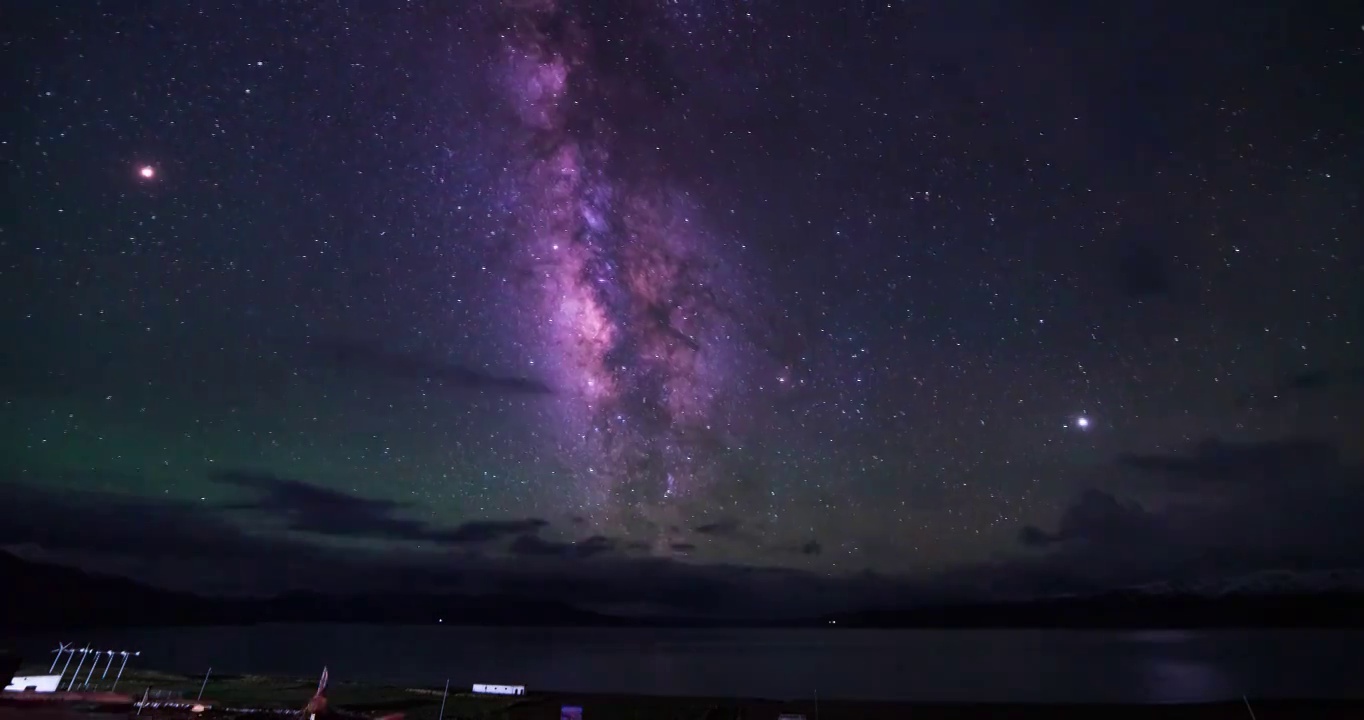 阿里地区夜间银河星空延时摄影视频素材