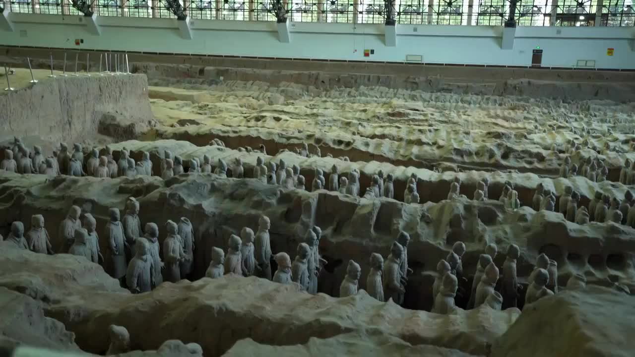 秦始皇陵兵马俑博物馆视频素材