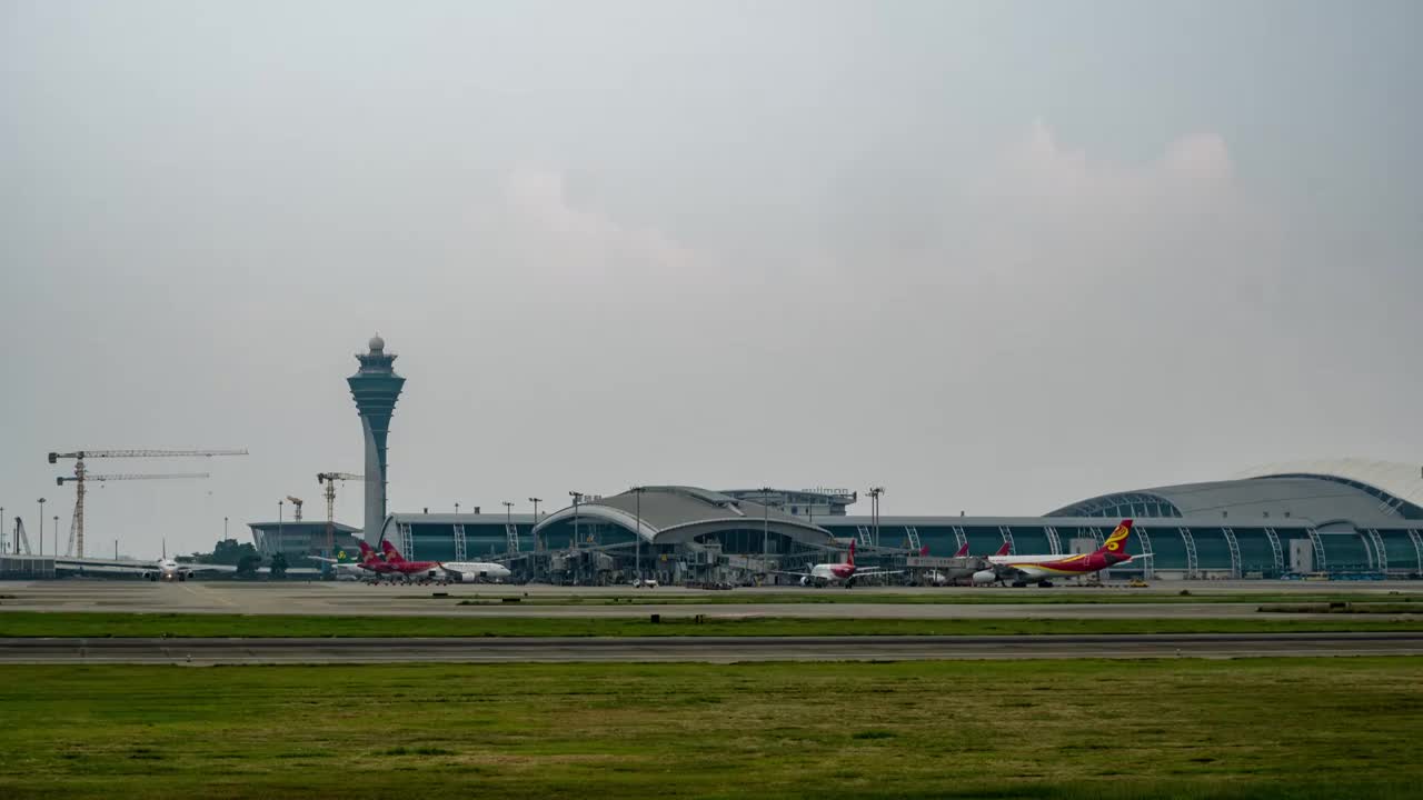 广州白云国际机场视频素材