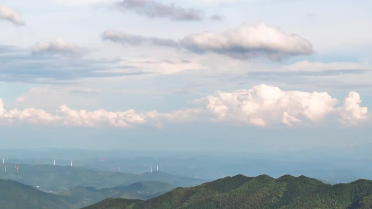 郴州泗洲山自然风光延时摄影云层翻滚视频素材