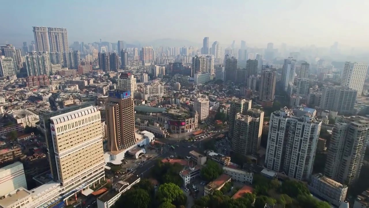 厦门航拍城市建筑风光视频素材
