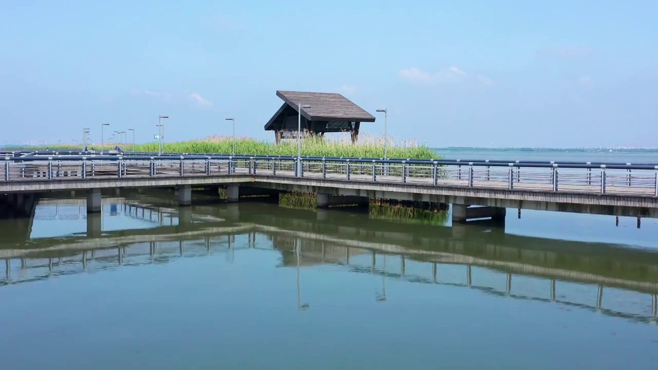 苏州园区阳澄湖半岛度假区风景视频素材