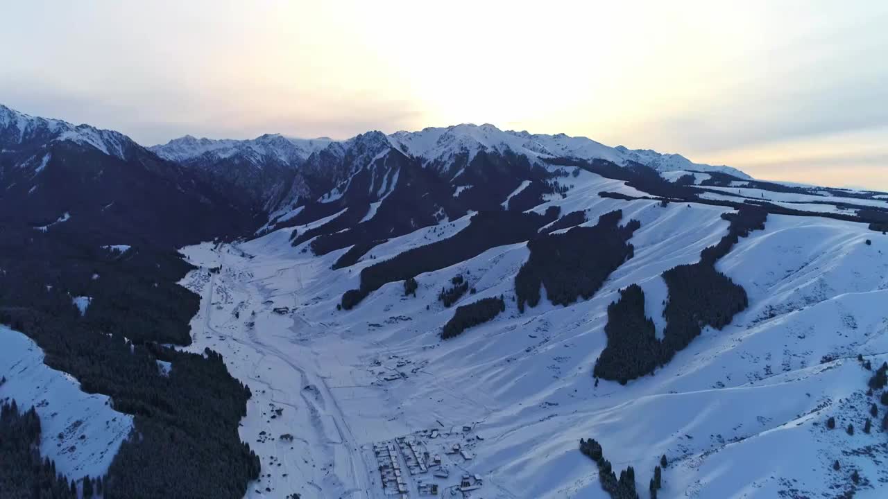 新疆南山冬季视频素材