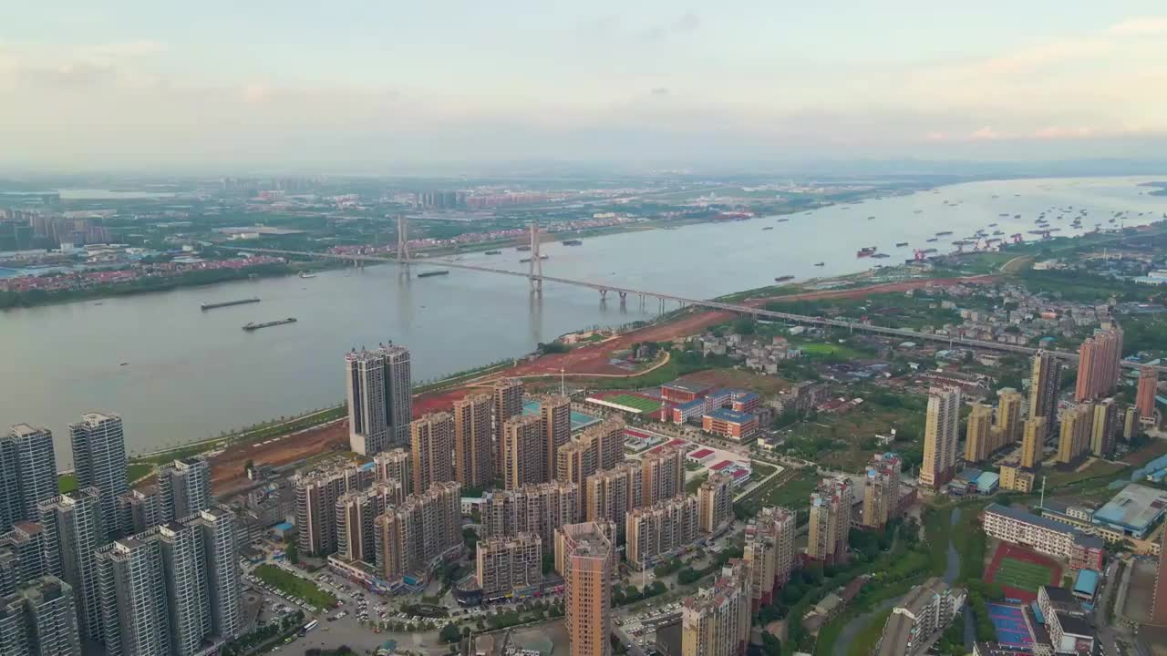 湖北省鄂州市城市风光视频下载