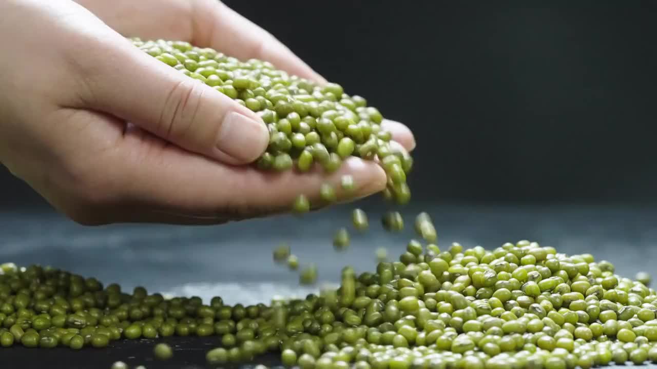 绿豆升格慢动作动态集锦视频素材