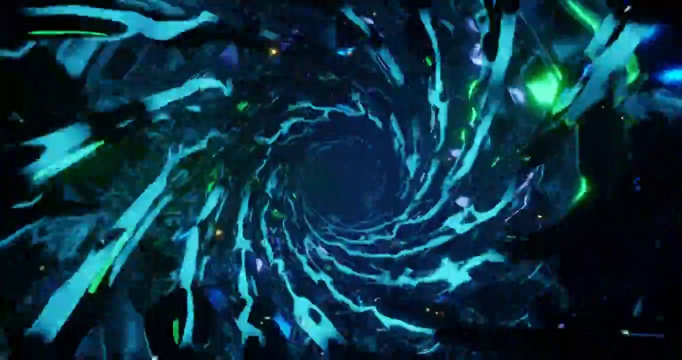 3D抽象科技风格旋转的隧道循环动画特效视频下载