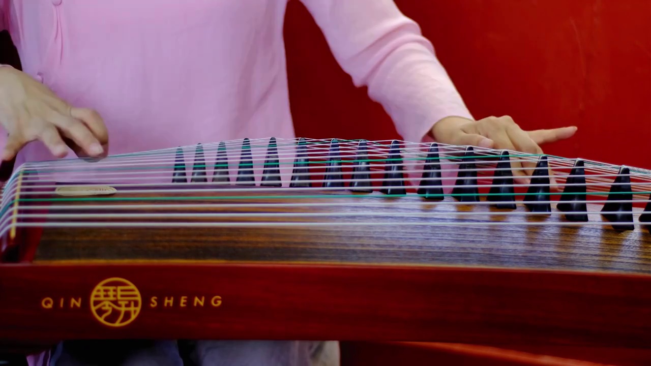 四川省绵阳市中国传统乐器古琴，古筝，视频素材