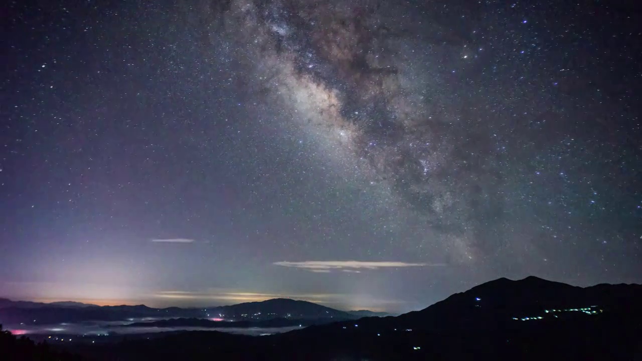 夜晚星空银河延时空镜4k视频素材