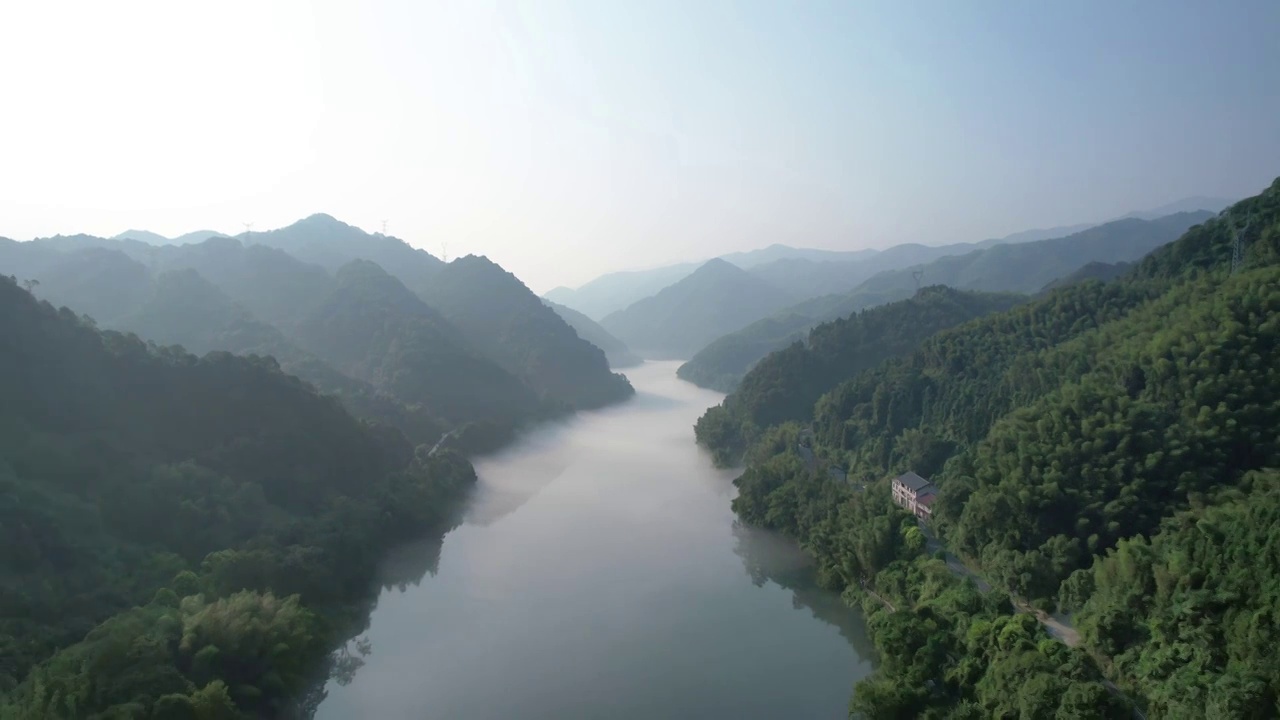 4k航拍湖南郴州小东江风景区视频素材