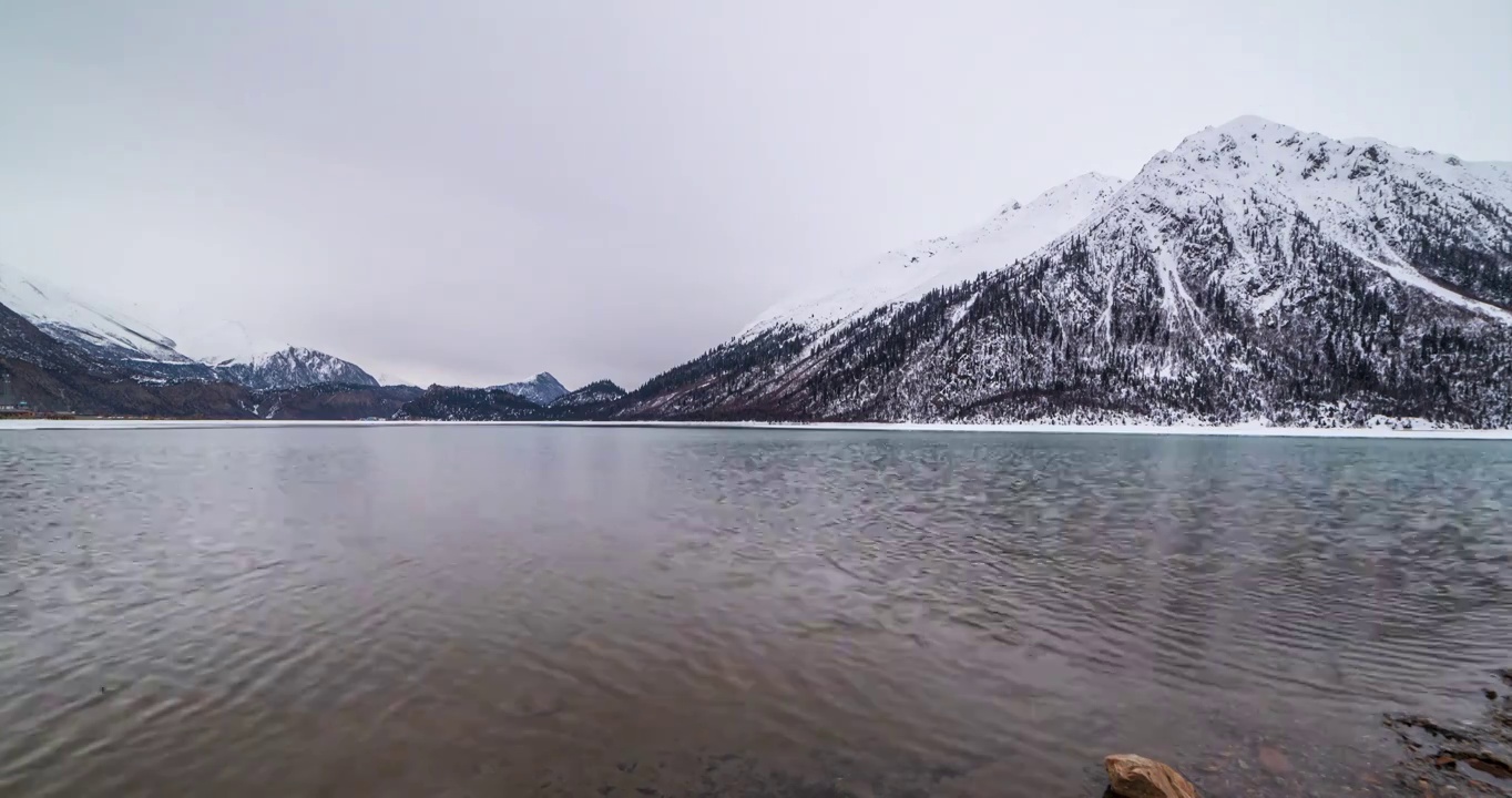 然乌湖景区，雅鲁藏布江支流帕隆藏布江主要源头视频素材