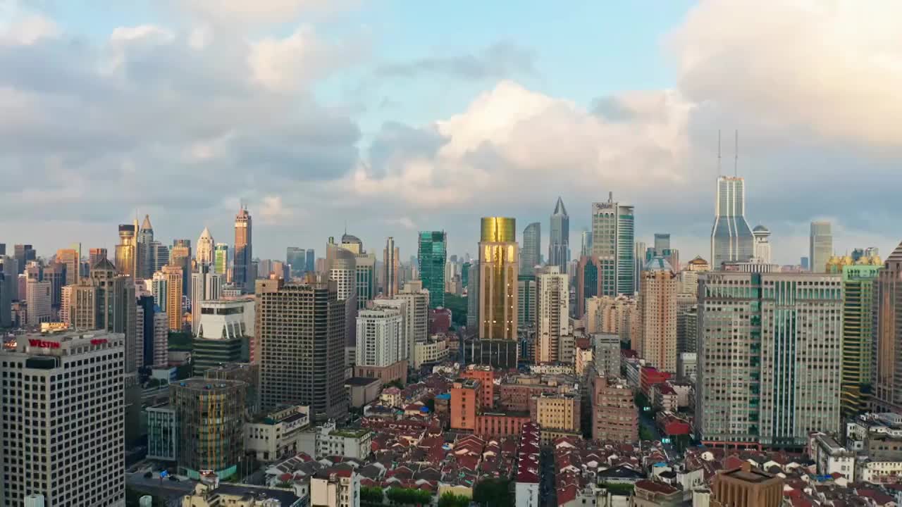 上海 白昼 浦西 外滩 人民广场 航拍视频 4K视频下载