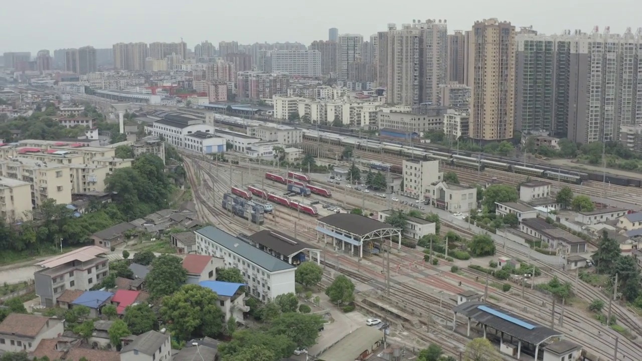 航拍湖南衡阳城市log素材视频下载