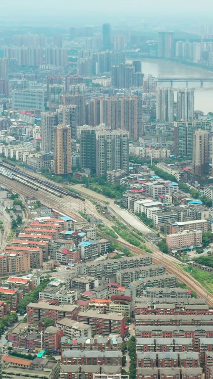 航拍湖南衡阳城市log素材视频素材