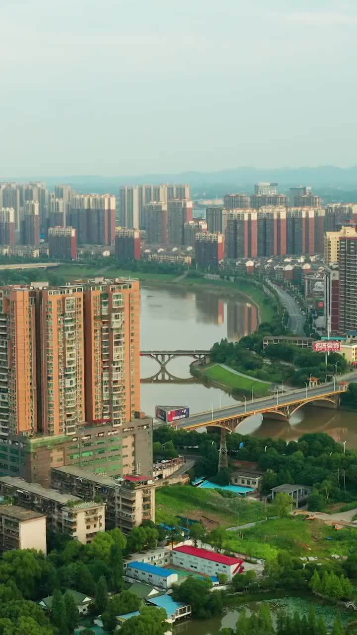 航拍湖南衡阳城市log素材视频下载