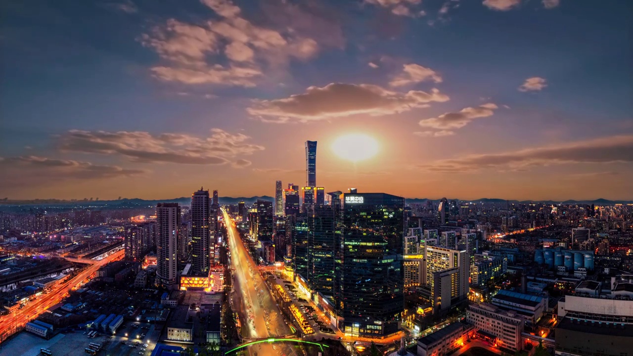 北京 国贸 CBD 四惠桥 万达广场 SOHO现代城 华贸中心视频下载