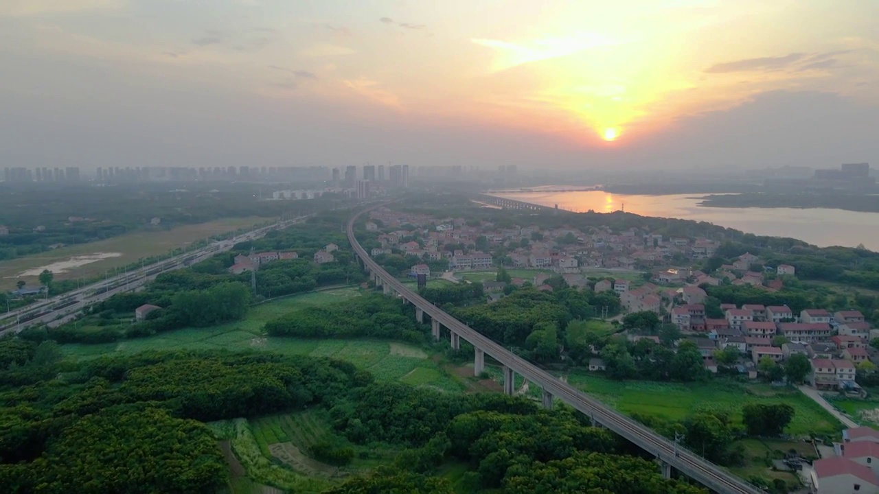 中国美丽乡村自然地理风光视频素材