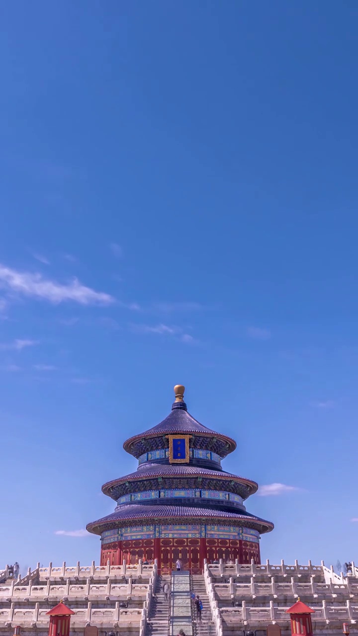 北京延时：天坛祈年殿天空流云视频素材
