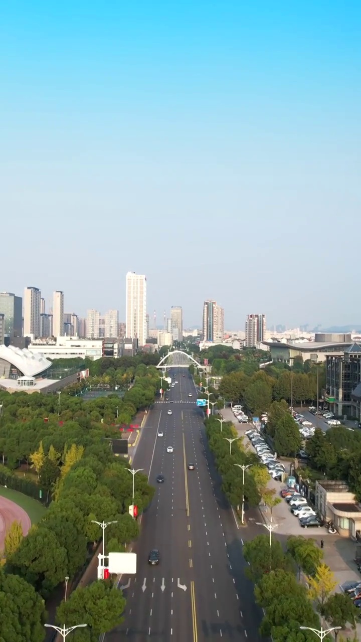 中国江苏省江阴市城市风光视频素材