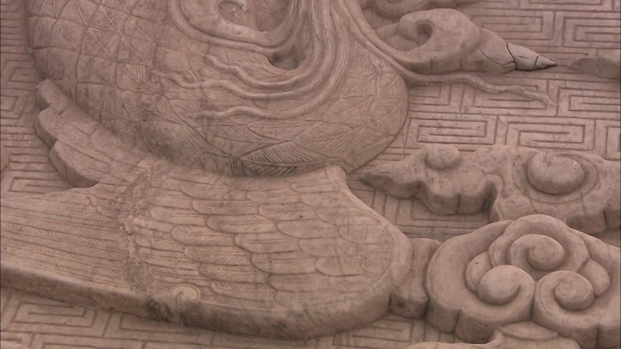 北京天坛祈年殿阶石石雕滑轨镜头视频素材