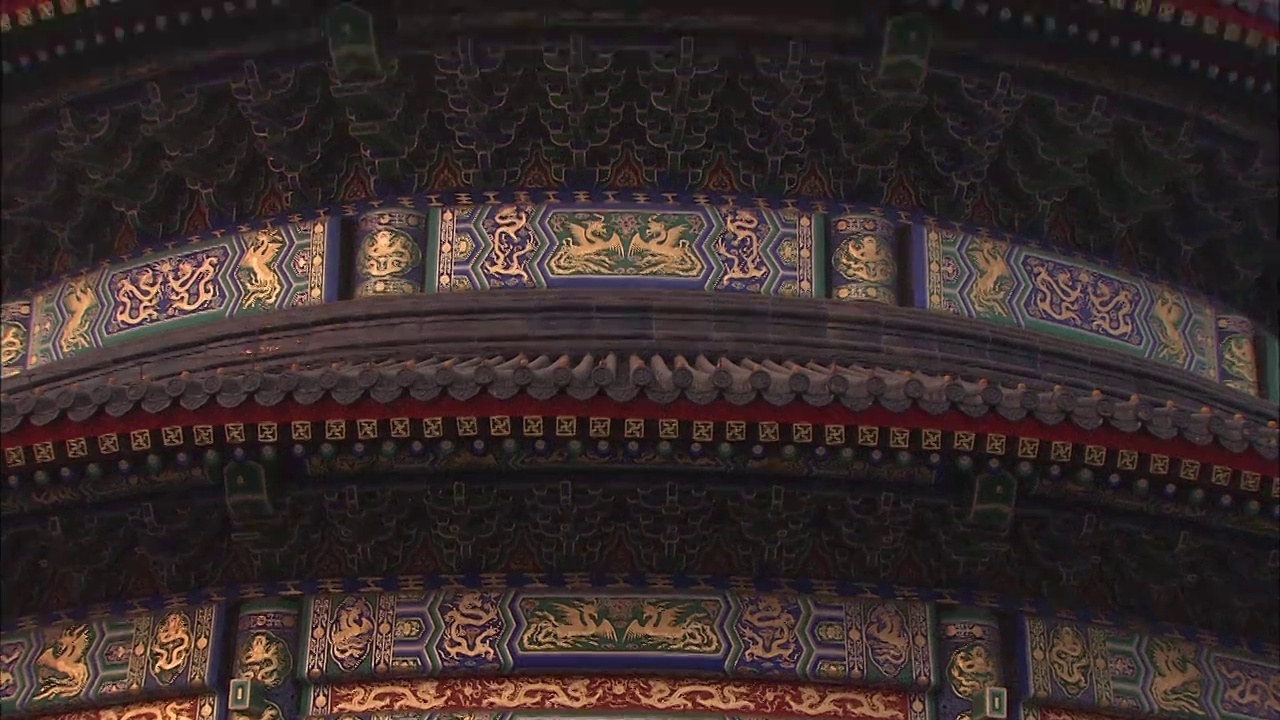 北京天坛祈年殿滑轨镜头视频素材