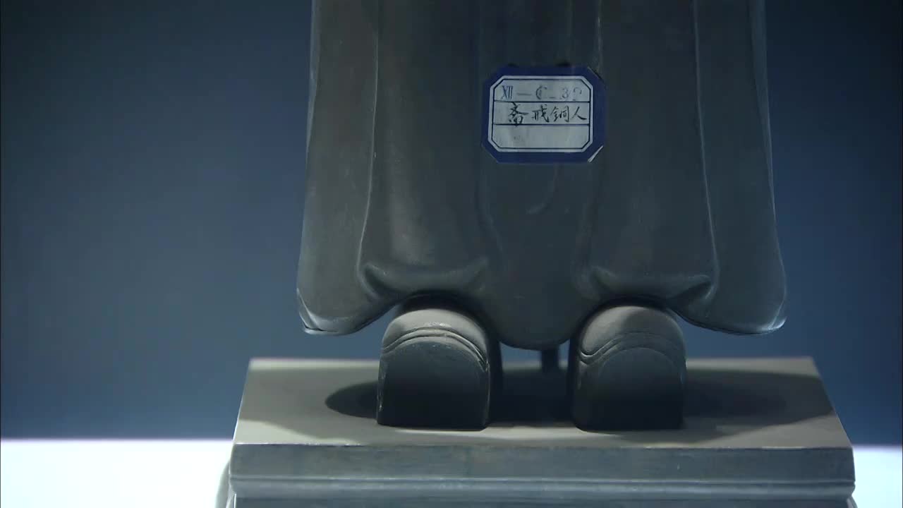 北京天坛斋宫斋戒铜人滑轨镜头视频素材