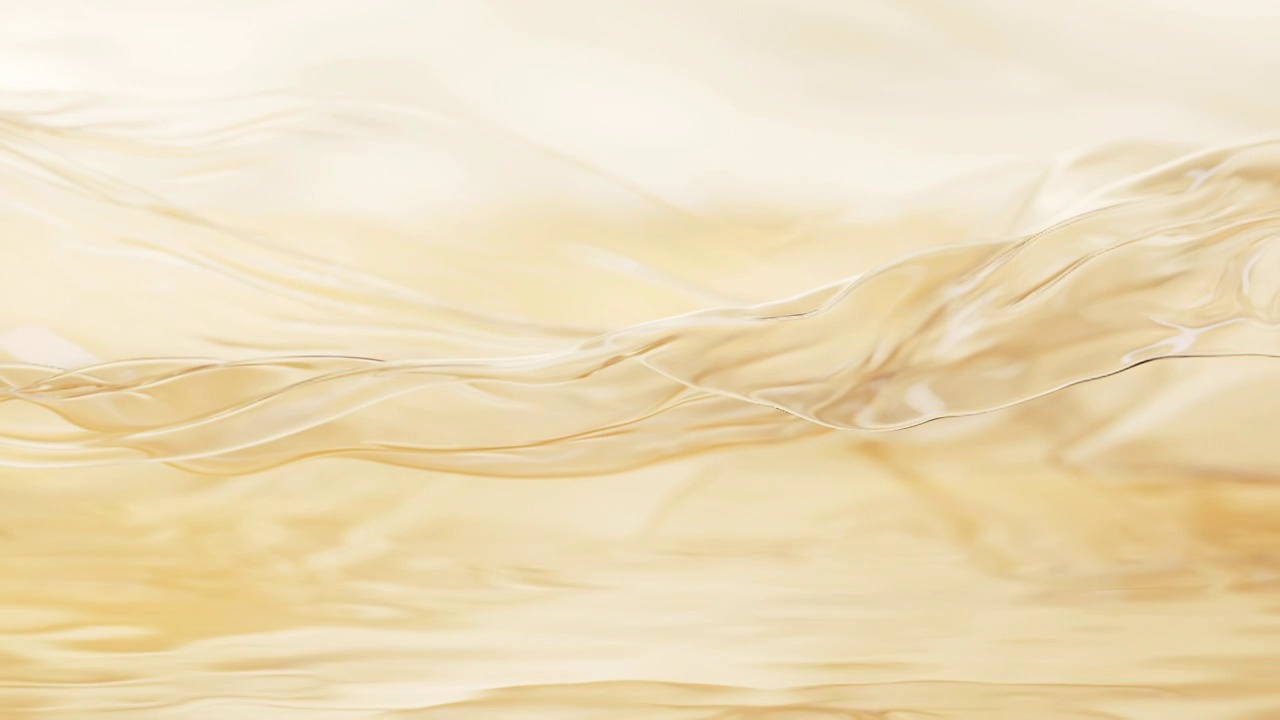金色水面上流动的布料3D渲染视频下载