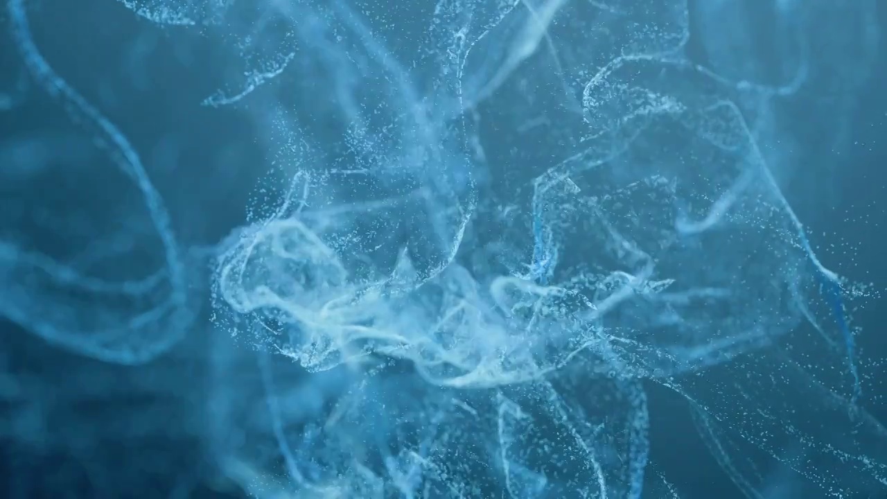 舞动的粒子深色背景3D渲染视频下载