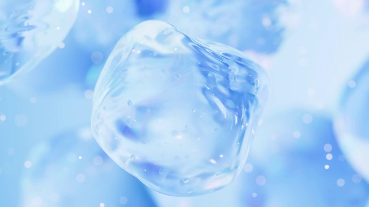 抽象透明球体背景3D渲染视频下载