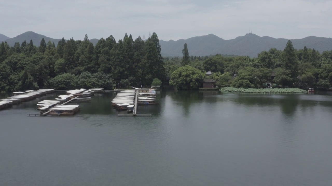 杭州西湖航拍视频素材