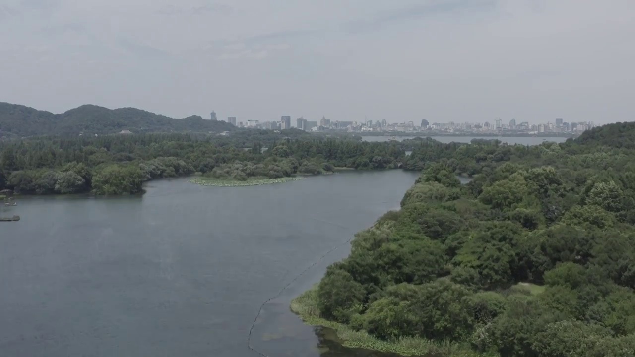 杭州西湖航拍视频素材