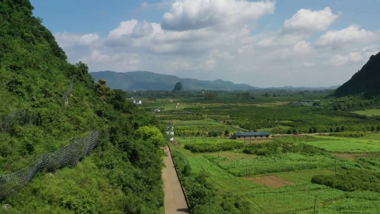 广西壮族自治区桂林市喀斯特地貌航拍风光视频素材