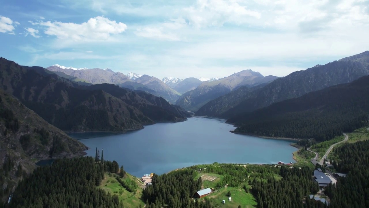 新疆天山天池自然风光视频素材
