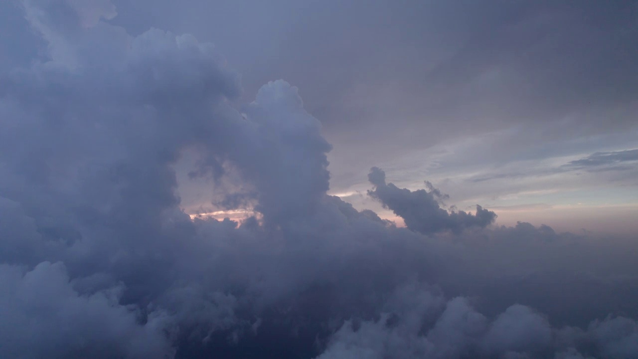 云层上空日落夕阳视频素材