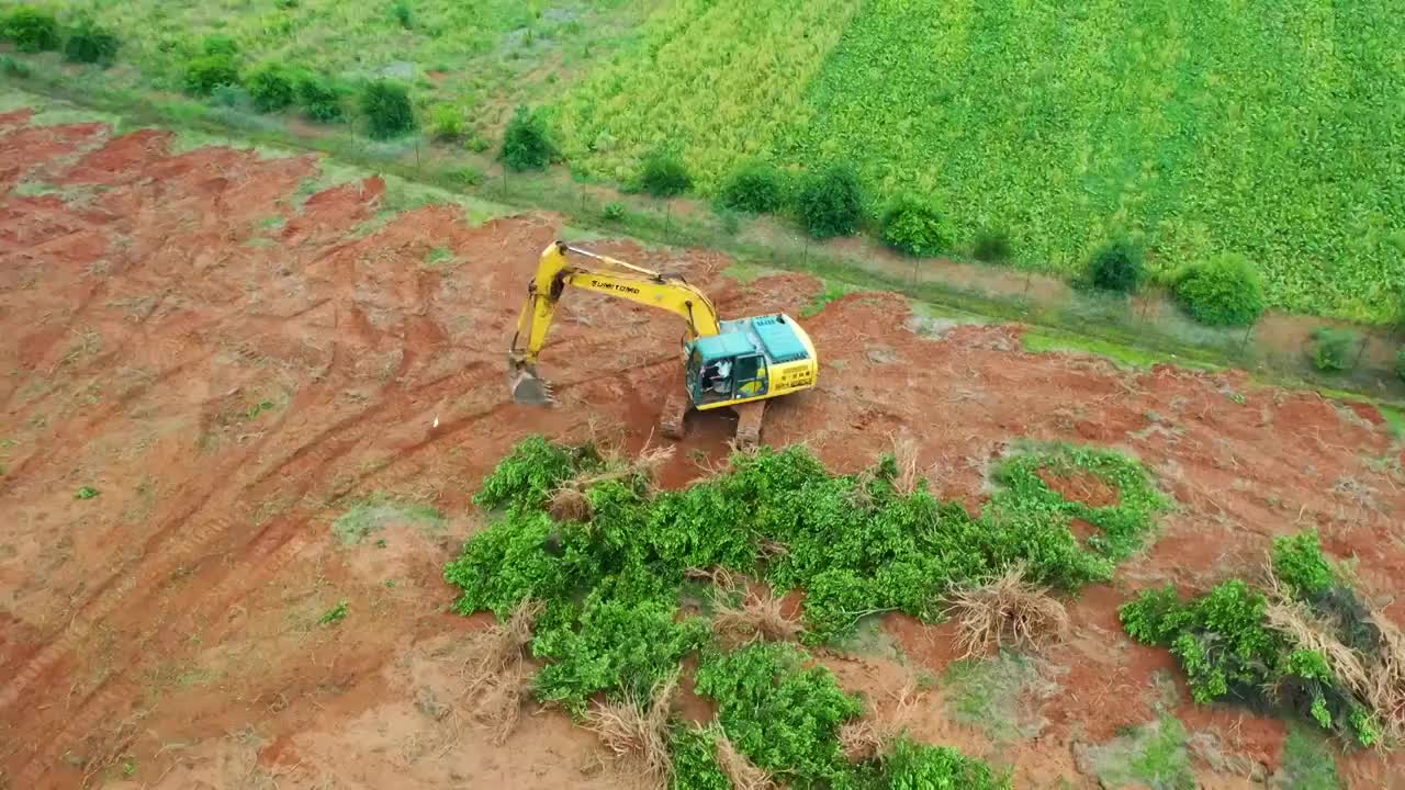 挖土机视频素材