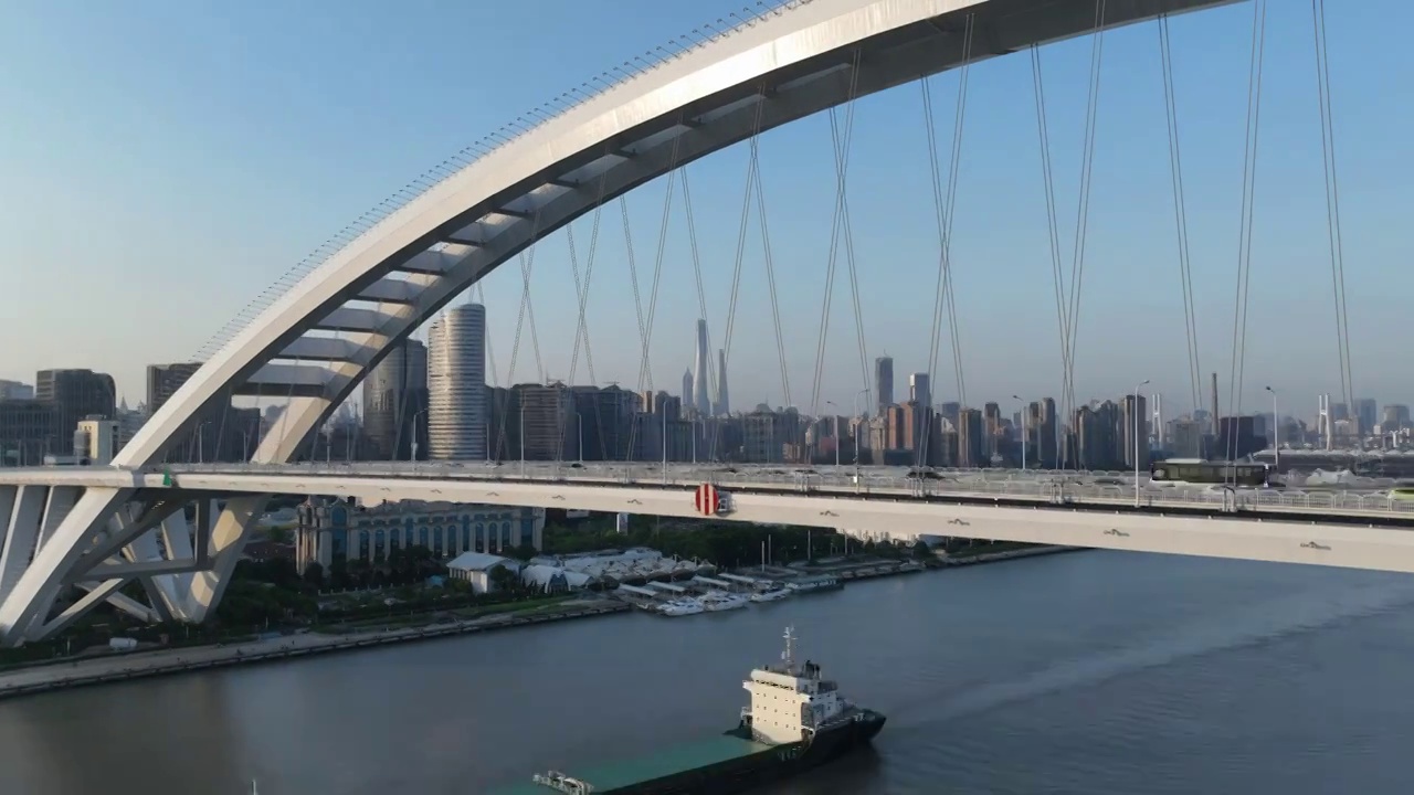 上海城市风光航拍延时视频素材